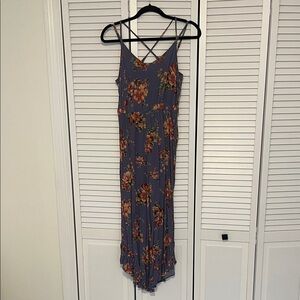 American Eagle Outfitters Floral Jumpsuit in Purple and Orange